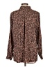 Pleione 100% Polyester Animal Print Brown Long Sleeve Blouse Size L - photo 2