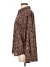 Pleione 100% Polyester Animal Print Brown Long Sleeve Blouse Size L - photo 5