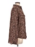 Pleione 100% Polyester Animal Print Brown Long Sleeve Blouse Size L - photo 4