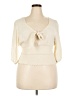 No Boundaries Ivory 3/4 Sleeve Blouse Size XXL - photo 1