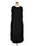 Roaman's 100% Polyester Solid Black Casual Dress Size 18w - photo 1