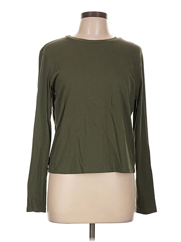 Pre-owned Wild Fable Long Sleeve T-shirt In Green