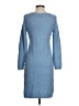 Talbots Solid Blue Casual Dress Size S (petite) - photo 2