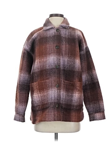 Madewell Brushed Plaid Knit Shirt Jacket (view 1)