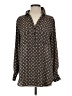 Pleione 100% Polyester Brown Long Sleeve Blouse Size S - photo 1