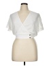 Monteau 100% Polyester White Short Sleeve Top Size XL - photo 1