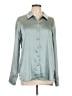 Mystree Metallic Silver Long Sleeve Blouse Size L - photo 1