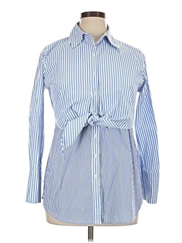 NY Collection Long Sleeve Button-Down Shirt (view 1)