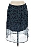 J.Crew 100% Cupro Animal Print Blue Casual Skirt Size S - photo 2
