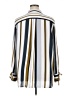 Ann Taylor 100% Polyester Stripes Silver Long Sleeve Blouse Size XL - photo 2