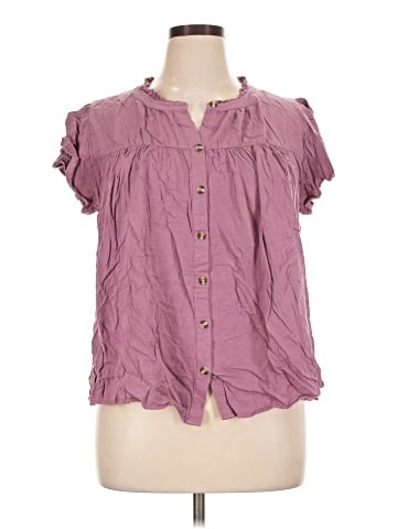 Rose + Olive Short Sleeve Blouse (view 1)