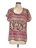 Fun & Flirt 100% Polyester Orange Short Sleeve Blouse Size L - photo 1