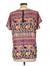 Fun & Flirt 100% Polyester Orange Short Sleeve Blouse Size L - photo 2