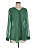 CAbi 100% Polyester Green Long Sleeve Blouse Size M - photo 1