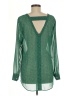 CAbi 100% Polyester Green Long Sleeve Blouse Size M - photo 2