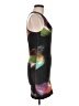 Insight Graphic Black Cocktail Dress Size 6 - photo 4