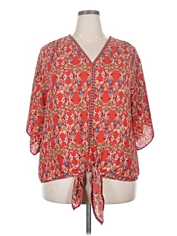 Max Studio 3/4 Sleeve Blouse (view 1)