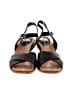 Sofft 100% Leather Black Wedges Size 8 - photo 2