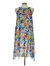 Mlle Gabrielle 100% Polyester Print Blue Casual Dress Size L - photo 2