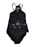 Becca Tweed Black One Piece Swimsuit Size L - photo 1