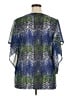 IZOD 100% Polyester Blue Short Sleeve Blouse Size XL - photo 2