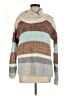 Lands' End Color Block Tan Turtleneck Sweater Size M - photo 1