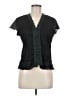 Allison Taylor 100% Polyester Black Short Sleeve Blouse Size M - photo 1