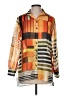 Mishca 100% Polyester Color Block Orange 3/4 Sleeve Blouse Size M - photo 1