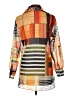 Mishca 100% Polyester Color Block Orange 3/4 Sleeve Blouse Size M - photo 2