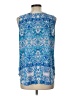 Rose + Olive 100% Polyester Blue Sleeveless Blouse Size L (estimated) - photo 2