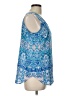 Rose + Olive 100% Polyester Blue Sleeveless Blouse Size L (estimated) - photo 4