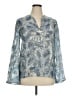 Tory Burch Blue Long Sleeve Blouse Size 14 - photo 1