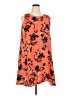 Halogen 100% Polyester Print Orange Casual Dress Size 2X - photo 1