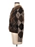 Zara 100% Elastane Argyle Brown Cardigan Size S - photo 5