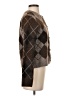 Zara 100% Elastane Argyle Brown Cardigan Size S - photo 4