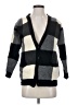 Michelle Stuart Checkered-gingham Gray Cardigan Size S - photo 1