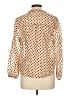 Zara Polka Dots Tan Long Sleeve Blouse Size L - photo 2