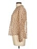 Zara Polka Dots Tan Long Sleeve Blouse Size L - photo 5