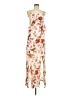 Chance 100% Rayon Floral Ivory Cocktail Dress Size M (estimated) - photo 1
