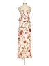 Chance 100% Rayon Floral Ivory Cocktail Dress Size M (estimated) - photo 2