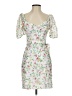 Guess 100% Polyester Floral White Cocktail Dress Size 2 - photo 1