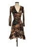 Massimo Dutti Animal Print Brown Cocktail Dress Size 2 - photo 1