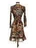 Massimo Dutti Animal Print Brown Cocktail Dress Size 2 - photo 2