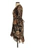 Massimo Dutti Animal Print Brown Cocktail Dress Size 2 - photo 5
