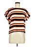 Love Notes Stripes Orange Short Sleeve Top Size M - photo 1