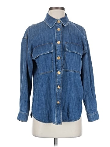 Zara Long Sleeve Button-Down Shirt (view 1)