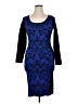 Derek Heart Graphic Blue Cocktail Dress Size XL - photo 1