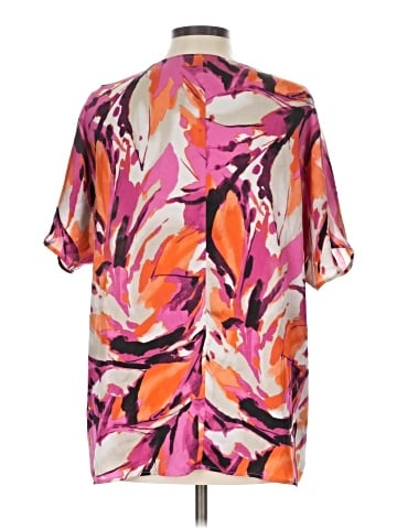 JM Collection Short Sleeve Blouse (view 2)