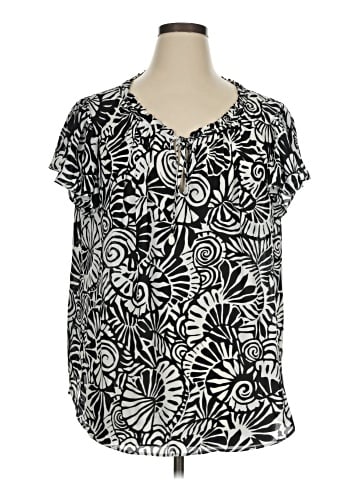Rose + Olive Short Sleeve Blouse (view 1)