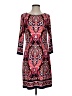 Echo Paisley Burgundy Casual Dress Size S - photo 1